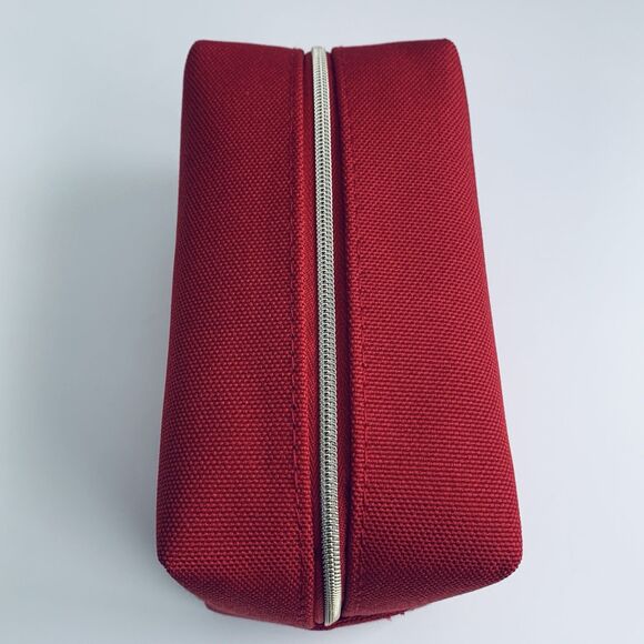 DIOR Beauty Red Cosmetic Makeup Toiletry Bag Pouch with Gold Zipper NIB - Picture 3 of 15